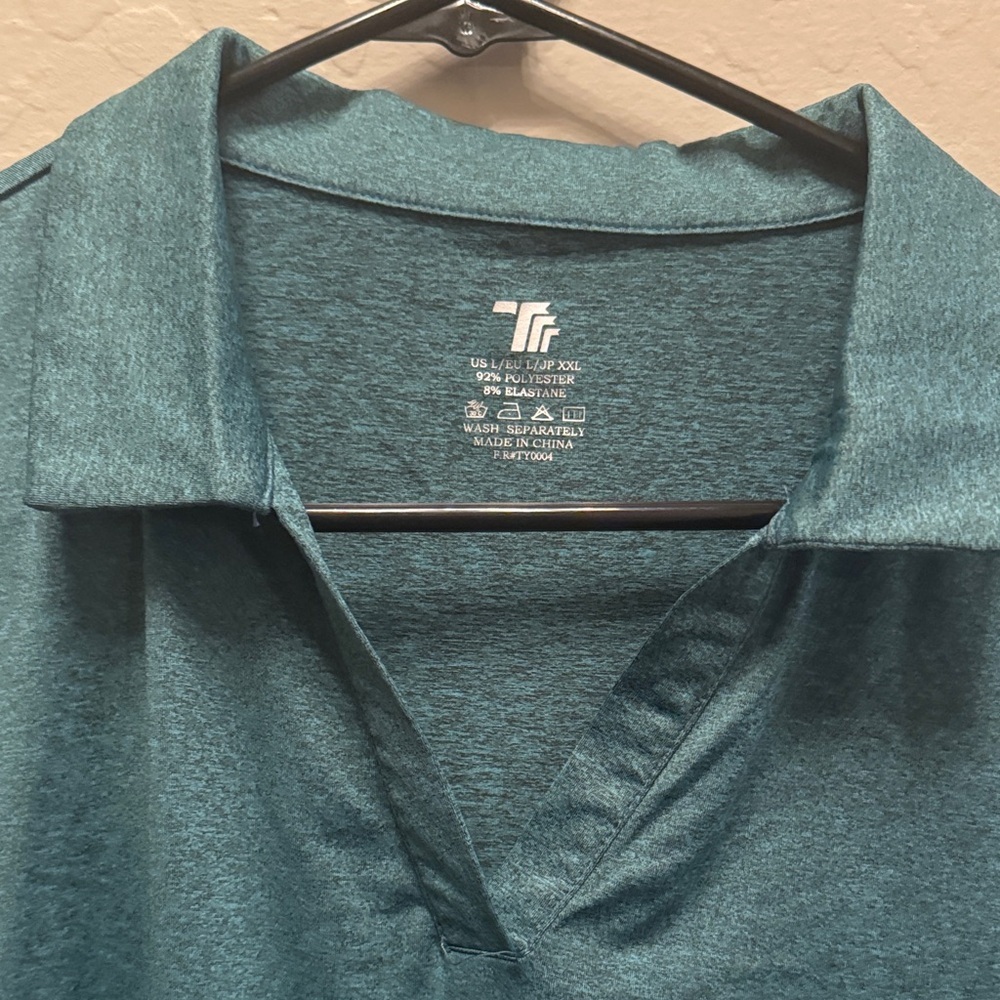 Stylish Teal Women's Polo Shirt / R17 - Picture 3 of 6